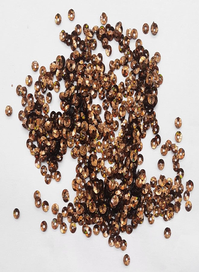 eshoppee 200 gm, 2 mm Brown Color Round Shape Sequins Sitara, for Jewellery Making Embroidery Material Art and Craft DIY kit, Glitter Sequince Beads (17, 200 gm) - Image 2